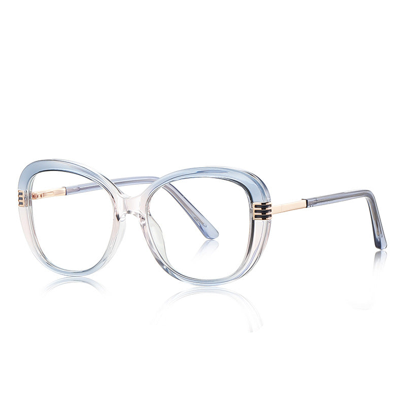 Triple Bar Butterfly Blue Light Blocking Glasses in Ice Blue