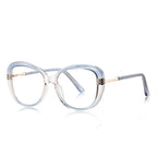 Triple Bar Butterfly Blue Light Blocking Glasses in Ice Blue