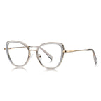 Windsor Rim Butterfly Blue Light Blocking Glasses in Gold & Smoke Grey