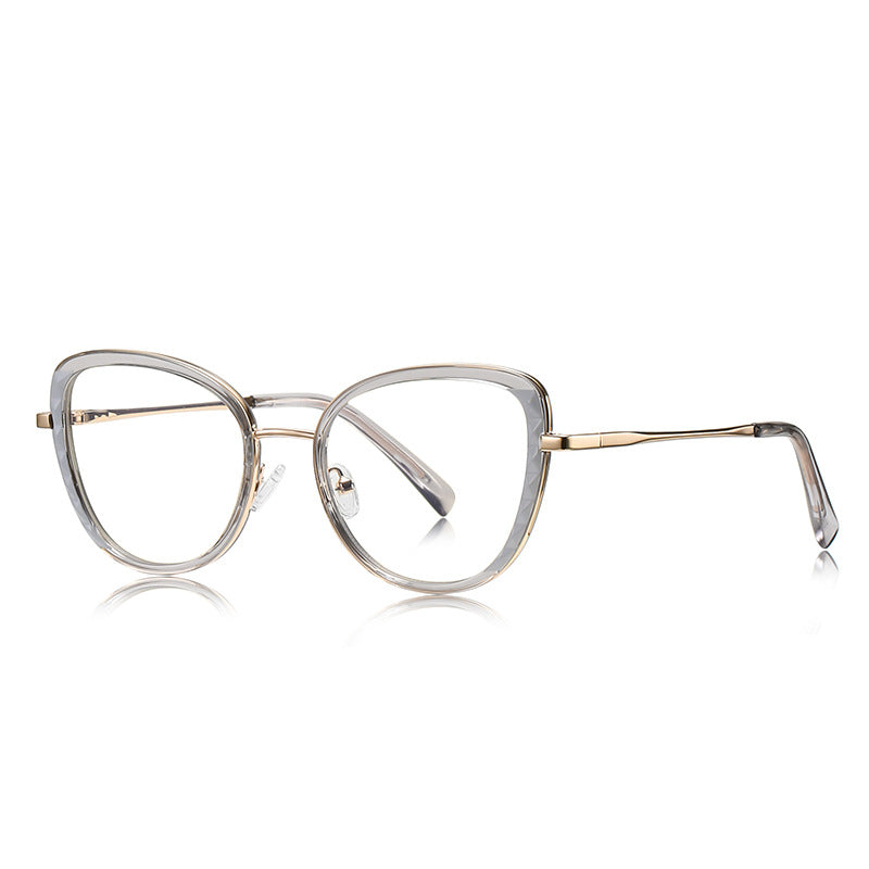 Windsor Rim Butterfly Blue Light Blocking Glasses in Gold & Smoke Grey