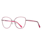 Slotted Temple Butterfly Spring Hinge Blue Light Blocking Glasses in Gold with Black Rims and Slotted Temples
