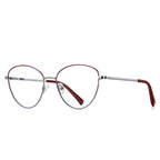 Enamel Rim Round Butterfly Blue Light Blocking Glasses in Rose Gold & Royal Blue