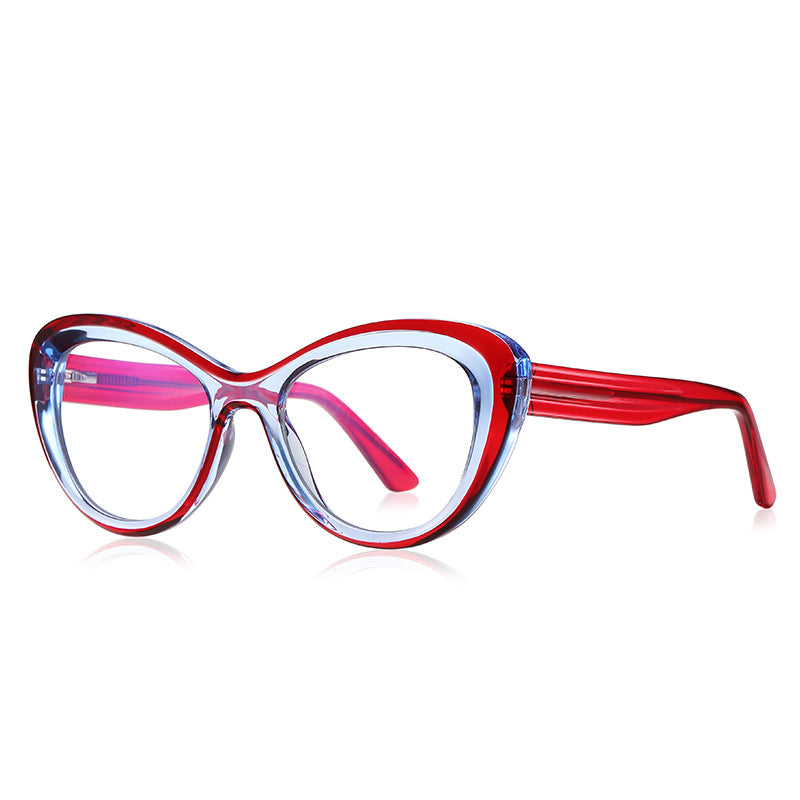 Green and Pink Two-Tone Eyeglasses