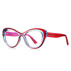 Green and Pink Two-Tone Eyeglasses