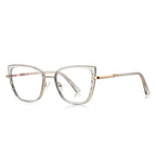 Metal Bridge Square Blue Light Blocking Glasses in Smoke Grey