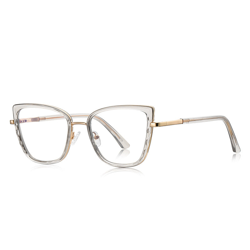 Metal Bridge Square Blue Light Blocking Glasses in Smoke Grey