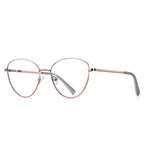 Enamel Rim Round Butterfly Blue Light Blocking Glasses in Gold & Glossy Black