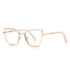 Enamel Trim Butterfly Blue Light Blocking Glasses in Rose Gold & Blush Pink