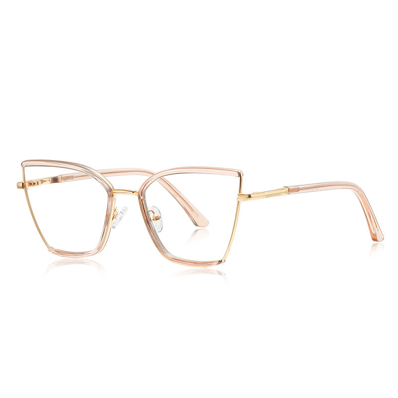 Enamel Trim Butterfly Blue Light Blocking Glasses in Rose Gold & Blush Pink