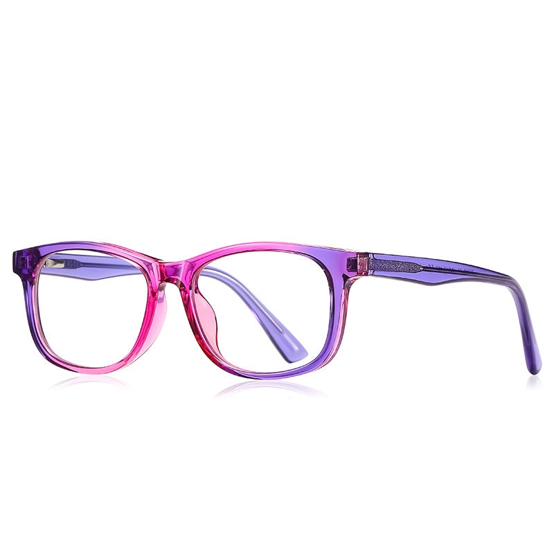 Gradient Square Blue Light Blocking Glasses in Purple & Magenta Pink