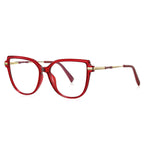 Oversized Butterfly Blue Light Blocking Glasses in Ruby Red