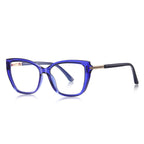 Dual-Wire Butterfly Blue Light Blocking Glasses in Cobalt Royal Blue