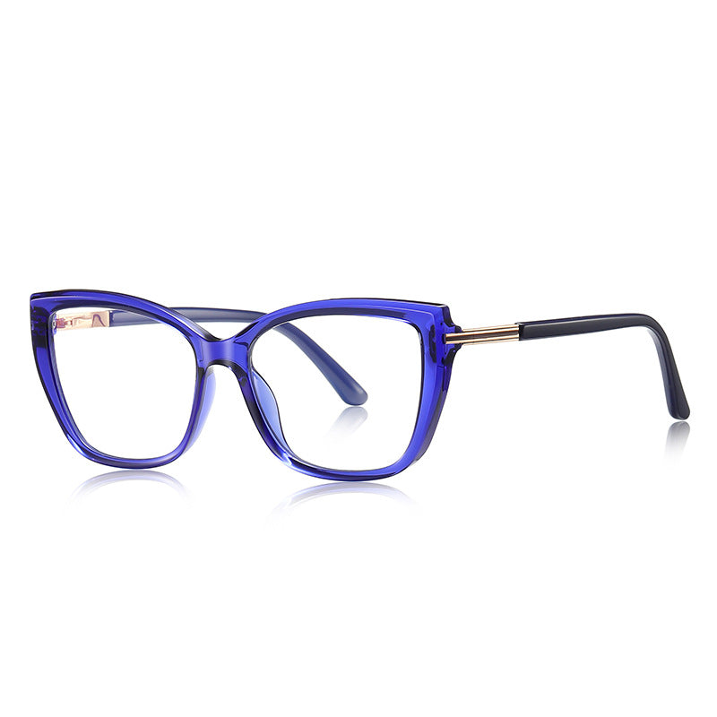 Dual-Wire Butterfly Blue Light Blocking Glasses in Cobalt Royal Blue