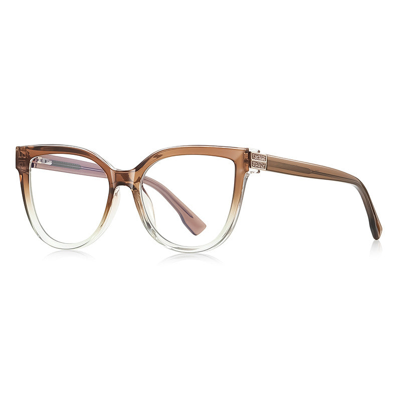 Glam Cat Eye Blue Light Blocking Glasses in Gradient Brown