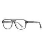 Textured Temple Navigator Blue Light Blocking Glasses in Smoke Grey
