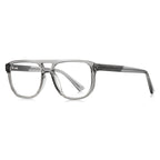 Zigzag Temple Aviator Blue Light Blocking Glasses in Translucent Smoke Grey