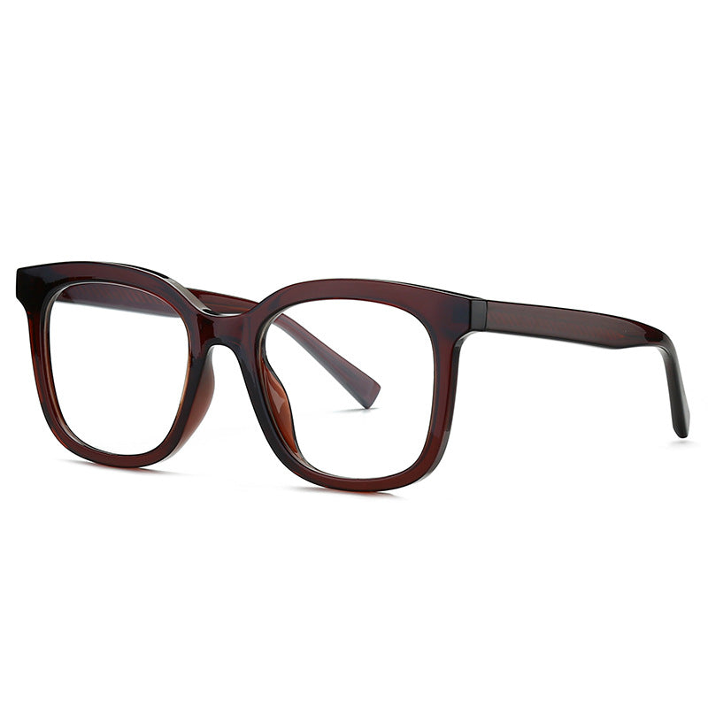 Textured Wire Core Square Blue Light Blocking Glasses in Burgundy Wine Red