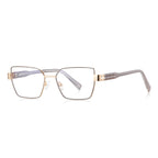 Vintage Metal Square Blue Light Blocking Glasses in Mocha Bronze