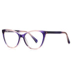 Cable Link Cat Eye Blue Light Blocking Glasses in Lavender & Pink Gradient
