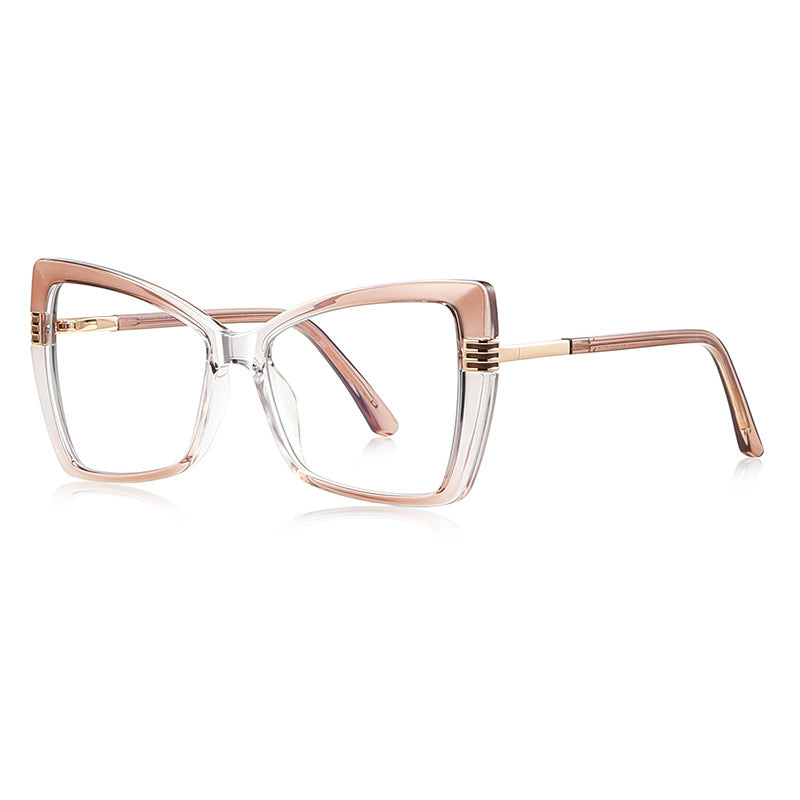 Triple Bar Butterfly Square Blue Light Blocking Glasses in Dusty Rose Mauve