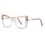 Triple Bar Butterfly Square Blue Light Blocking Glasses in Dusty Rose Mauve
