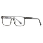 Quilted Temple Navigator Blue Light Blocking Glasses in Translucent Smoke Grey
