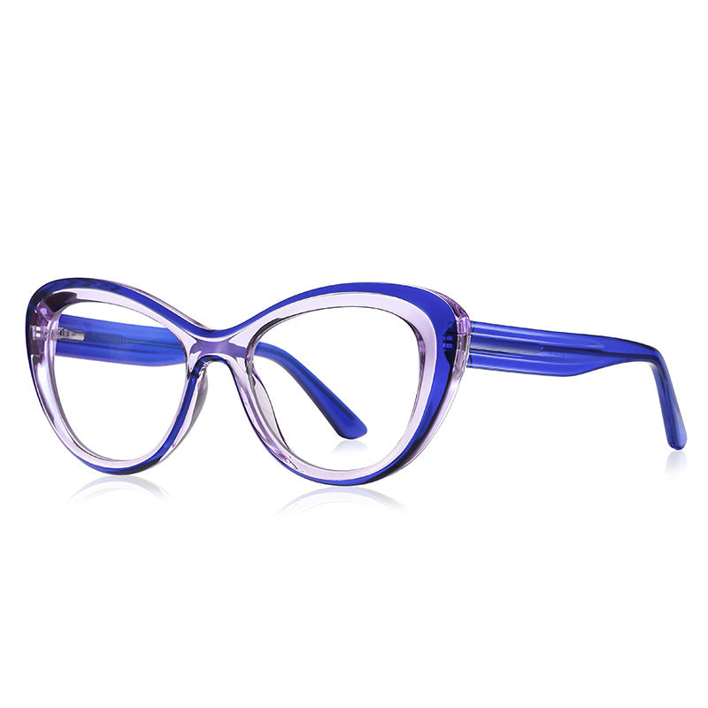 Red and Blue Two-Tone Eyeglasses
