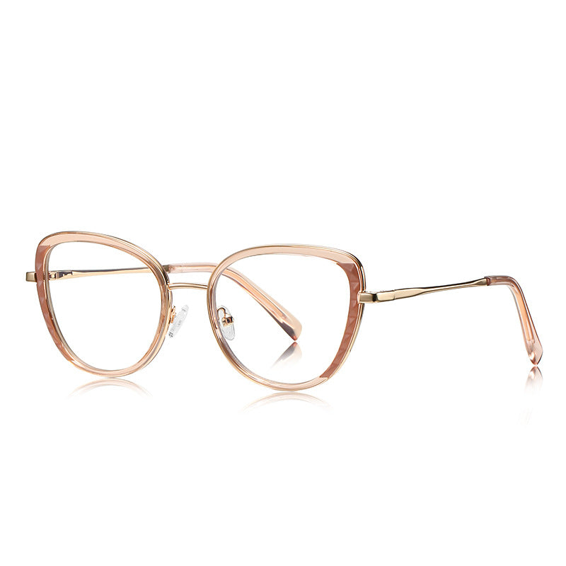 Windsor Rim Butterfly Blue Light Blocking Glasses in Rose Gold & Blush Pink