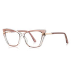 Tiered Hinge Cat Eye Blue Light Blocking Glasses in Dusty Rose Mauve