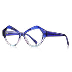 Diamond Cat Eye Blue Light Blocking Glasses in Glossy Solid Black
