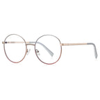 Enamel Rim Round Metal Blue Light Blocking Glasses in Rose Gold & Pink/Silver Rim
