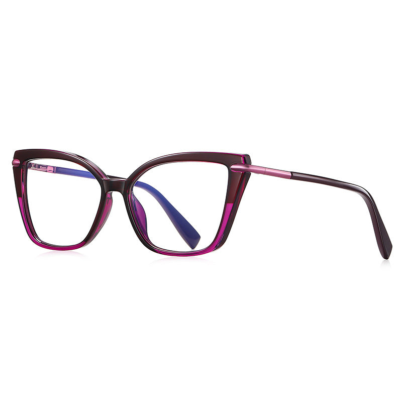 Tapered Pin Butterfly Blue Light Blocking Glasses in Ruby Red & Magenta