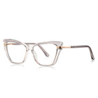 Tiered Hinge Cat Eye Blue Light Blocking Glasses in Smoke Grey