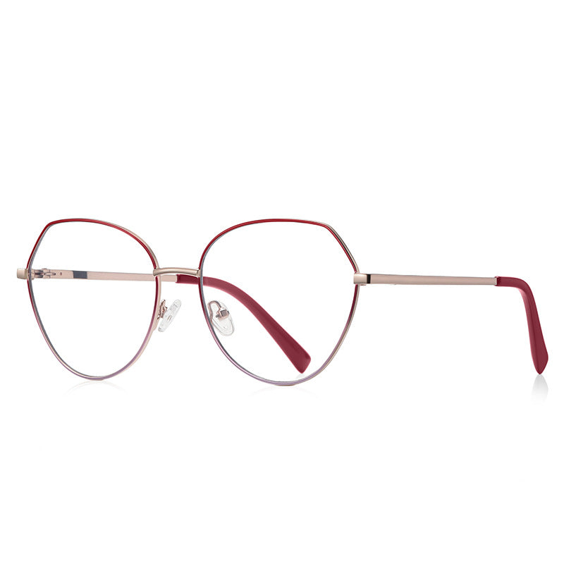 Enamel Brow Geometric Spring Hinge Blue Light Blocking Glasses in Yellow Gold with Classic Tortoise Enamel Brow