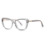 Dual-Wire Butterfly Blue Light Blocking Glasses in Smoke Grey