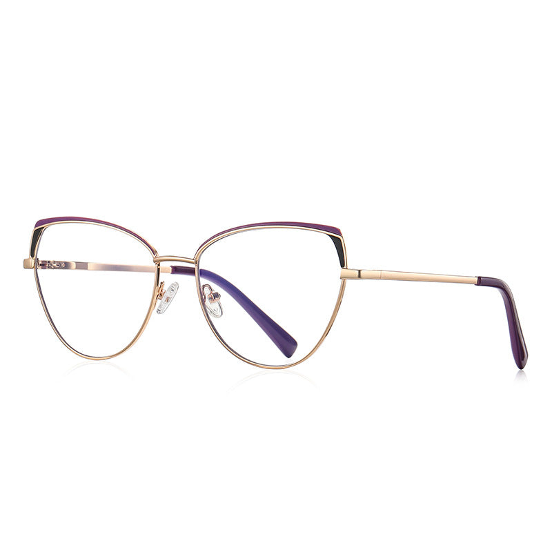 Wingtip Brow Butterfly Blue Light Blocking Glasses in Amethyst Purple