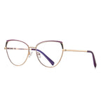 Wingtip Brow Butterfly Blue Light Blocking Glasses in Amethyst Purple