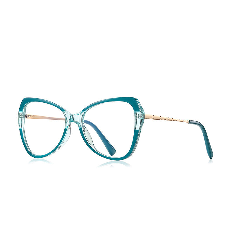 Winged Butterfly Blue Light Blocking Glasses in Teal &amp; Clear