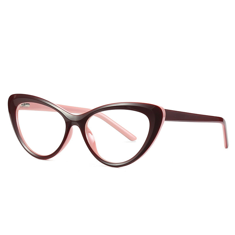 Burgundy Cat Eye Glasses