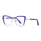 Triangle Accent Butterfly Blue Light Blocking Glasses in Violet Purple & Magenta