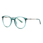 Vintage Keyhole Round Blue Light Blocking Glasses in Translucent Sage Green