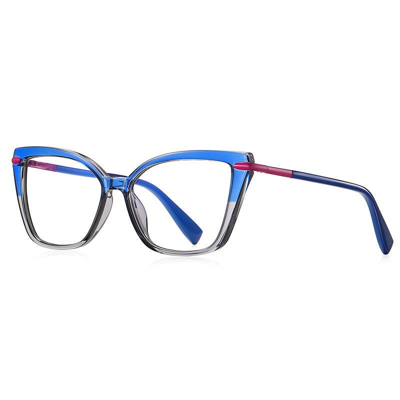 Tapered Pin Butterfly Blue Light Blocking Glasses in Royal Blue & Hot Pink