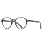 Crown Panto Blue Light Blocking Glasses in Smoke Grey