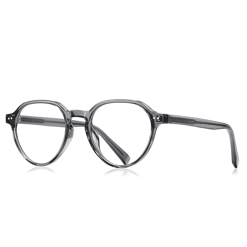 Crown Panto Blue Light Blocking Glasses in Smoke Grey