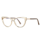 T-Bar Cat Eye Blue Light Blocking Glasses in Olive Sage & Gold