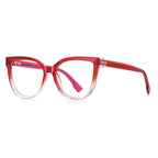 Glam Cat Eye Blue Light Blocking Glasses in Gradient Red