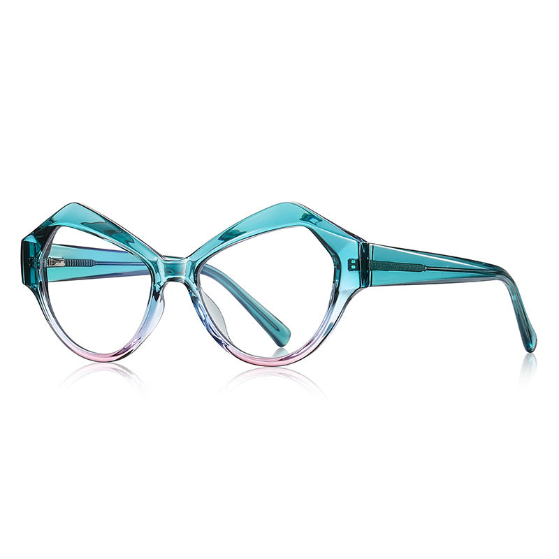 Diamond Cat Eye Blue Light Blocking Glasses in Crystal Clear