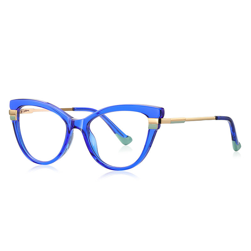 Electric Blue Cat-Eye Glasses