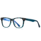 Crown Rivet Square Blue Light Blocking Glasses in Ocean Teal