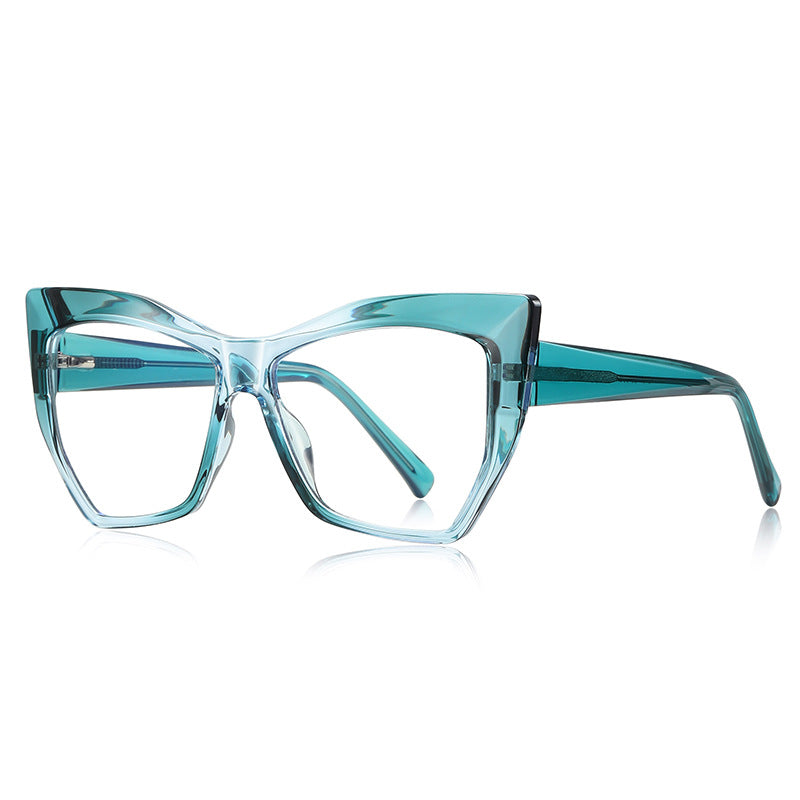 Geometric Butterfly Blue Light Blocking Glasses in Seafoam Aqua Teal